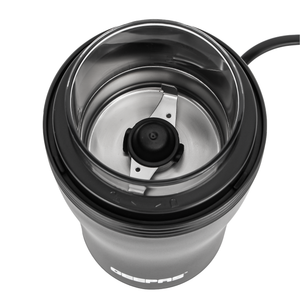 Geepas Coffee Grinder- GCG41022/150W Powerful Motor, Durable Jar, Plastic Housing and Stainless Steel Blade/Ergonomic Grip, Press Down Operation, Black, 2 Years Warranty