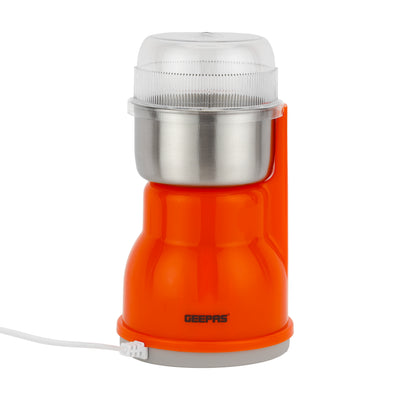 Geepas GCG5440 Coffee Grinder 300W | Stainless Steel Bowl & Blade | 150g Capacity | Safety lock mechanism  |  Compact and lightweight design |  2-Year  Warranty