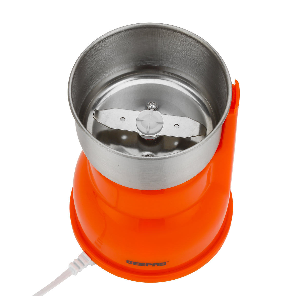 Geepas GCG5440 Coffee Grinder 300W | Stainless Steel Bowl & Blade | 150g Capacity | Safety lock mechanism  |  Compact and lightweight design |  2-Year  Warranty
