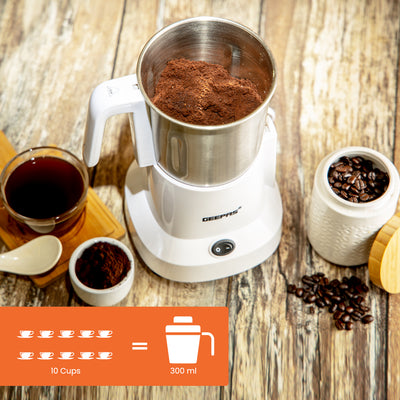 Geepas GCC6105 Food Processor | 450W |  Overheat Protection | Stainless Steel Bowl & Cutting Blade| Pulse Control | Grinder for Spices, Coffee Beans, Nuts & Dried Fruits