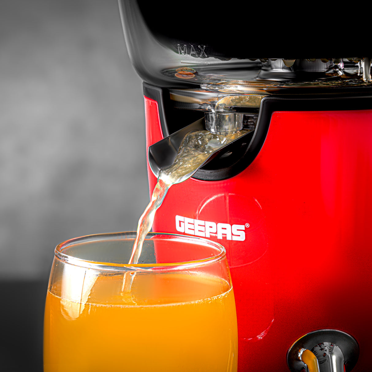 Geepas GCJ46021 Stainless Steel Citrus Juicer | For Oranges, Lemons & More | 2 Cones | Filter Basket | Transparent Collector | Easy Clean |  2Year Warranty