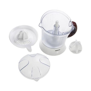 Geepas Citrus Juicer GCJ5384 | 1.2L Large Capacity Jug | 25W | Bi-Directional Twist for Maximum Juice Extraction | 2 Press Cones|  Compact Electric Citrus Juicer