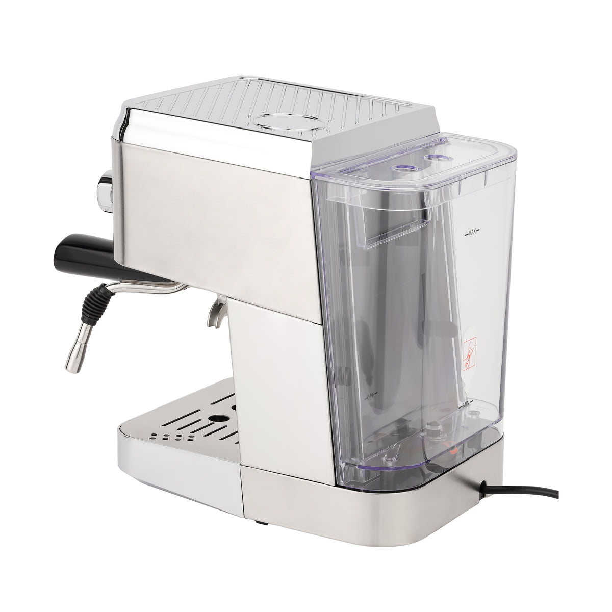 Geepas GCM1523SS Espresso & Cappuccino Coffee Machine | 20 Bar High-Pressure Pump| 1.8L  Water Tank| Frothing System| Dual Filter | G23 Platinum Series| 2 Years Warranty