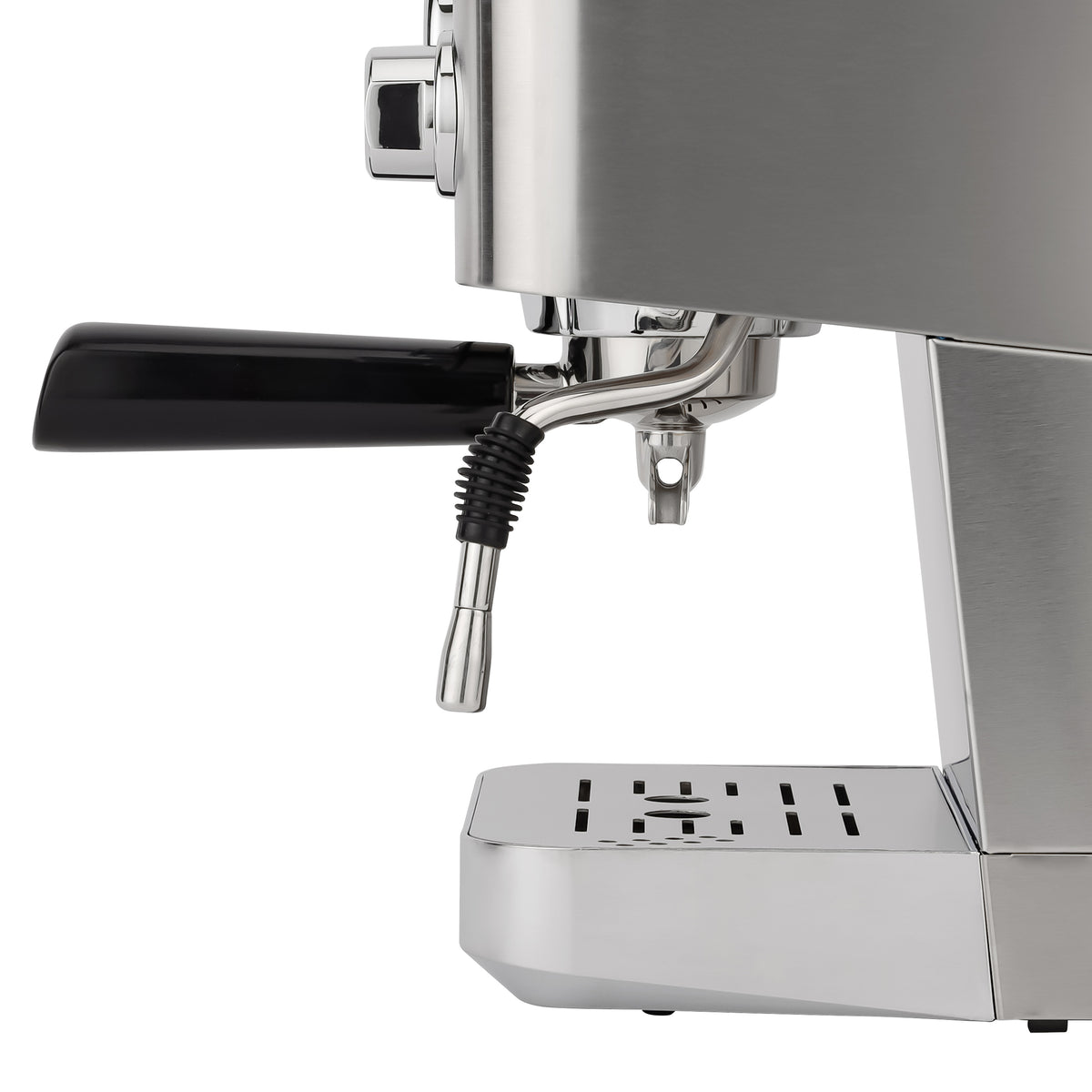 Geepas GCM1523SS Espresso & Cappuccino Coffee Machine | 20 Bar High-Pressure Pump| 1.8L  Water Tank| Frothing System| Dual Filter | G23 Platinum Series| 2 Years Warranty