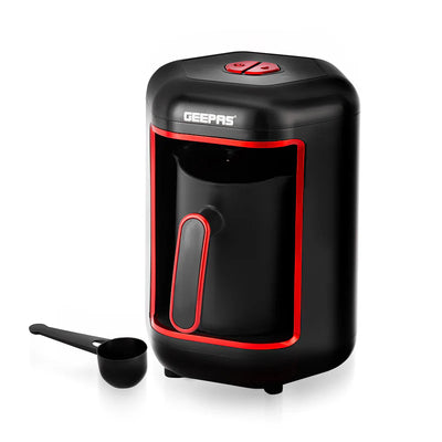 Turkish Coffee Maker, Overflow Prevention System, GCM41515|Plastic Materials with Stainless Steel Heat Plate | 4 Cups Coffee Maker with Sound Alarm System & Auto-Shut Off