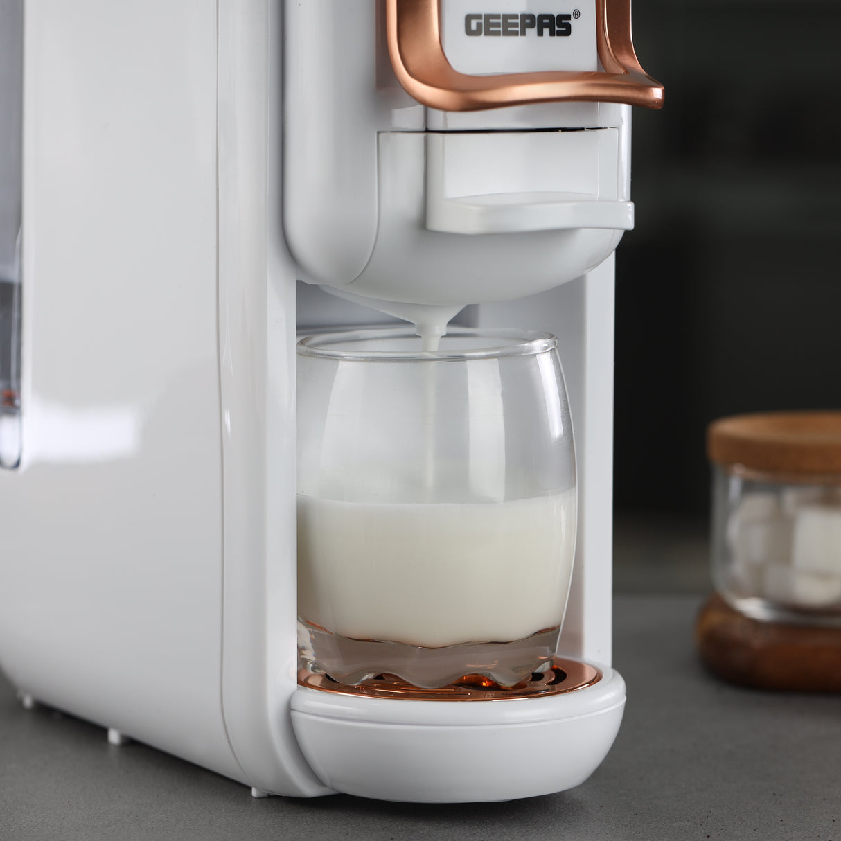 Geepas 4-in-1 Capsule Coffee Machine – GCM41526-WT