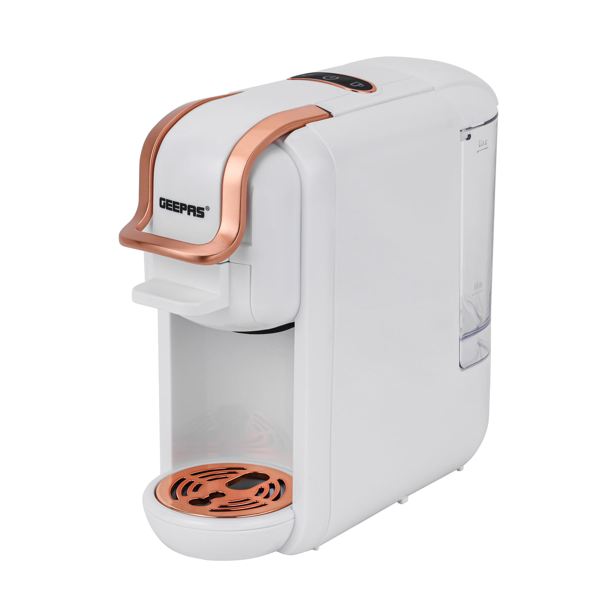 Geepas 4-in-1 Capsule Coffee Machine – GCM41526-WT
