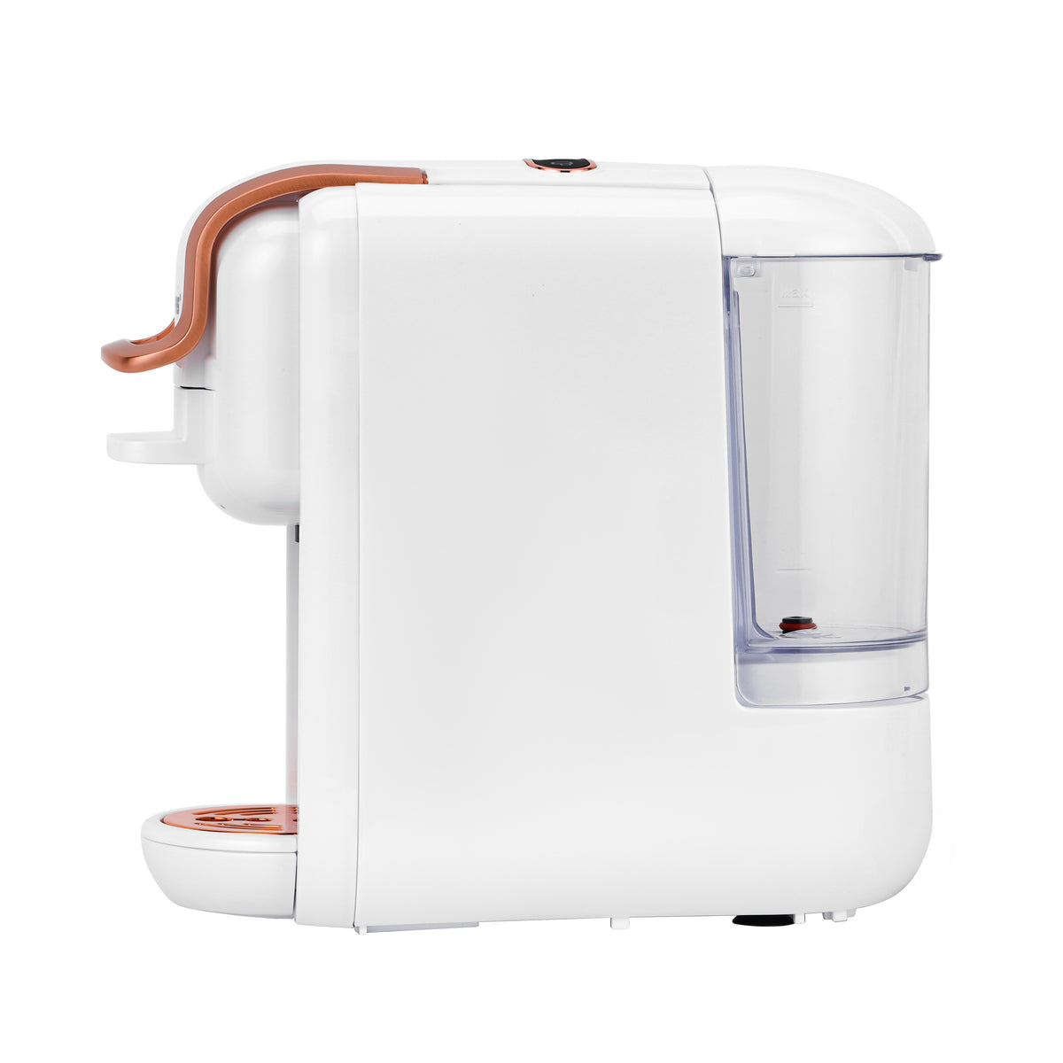 Geepas 4-in-1 Capsule Coffee Machine GCM41526-WT/Compatible with Nespresso, Dolce Gusto, Fast Heating System/One-Touch Button, Removable 0.6L Water Tank,2 Years Warranty