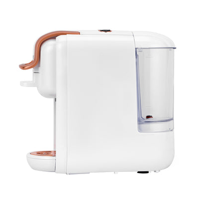 Geepas 4-in-1 Capsule Coffee Machine GCM41526-WT/Compatible with Nespresso, Dolce Gusto, Fast Heating System/One-Touch Button, Removable 0.6L Water Tank,2 Years Warranty