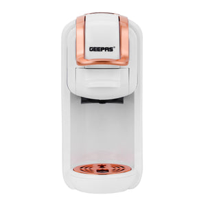 Geepas 4-in-1 Capsule Coffee Machine GCM41526-WT/Compatible with Nespresso, Dolce Gusto, Fast Heating System/One-Touch Button, Removable 0.6L Water Tank,2 Years Warranty
