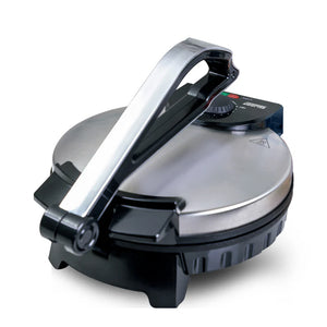 Geepas GCM6125 10 Inch Chapathi Maker | 1200W Roti Maker with Non-Stick Plates| Automatic Temperature Control | Overheat Protection | Easy to Clean | 2-Year Warranty