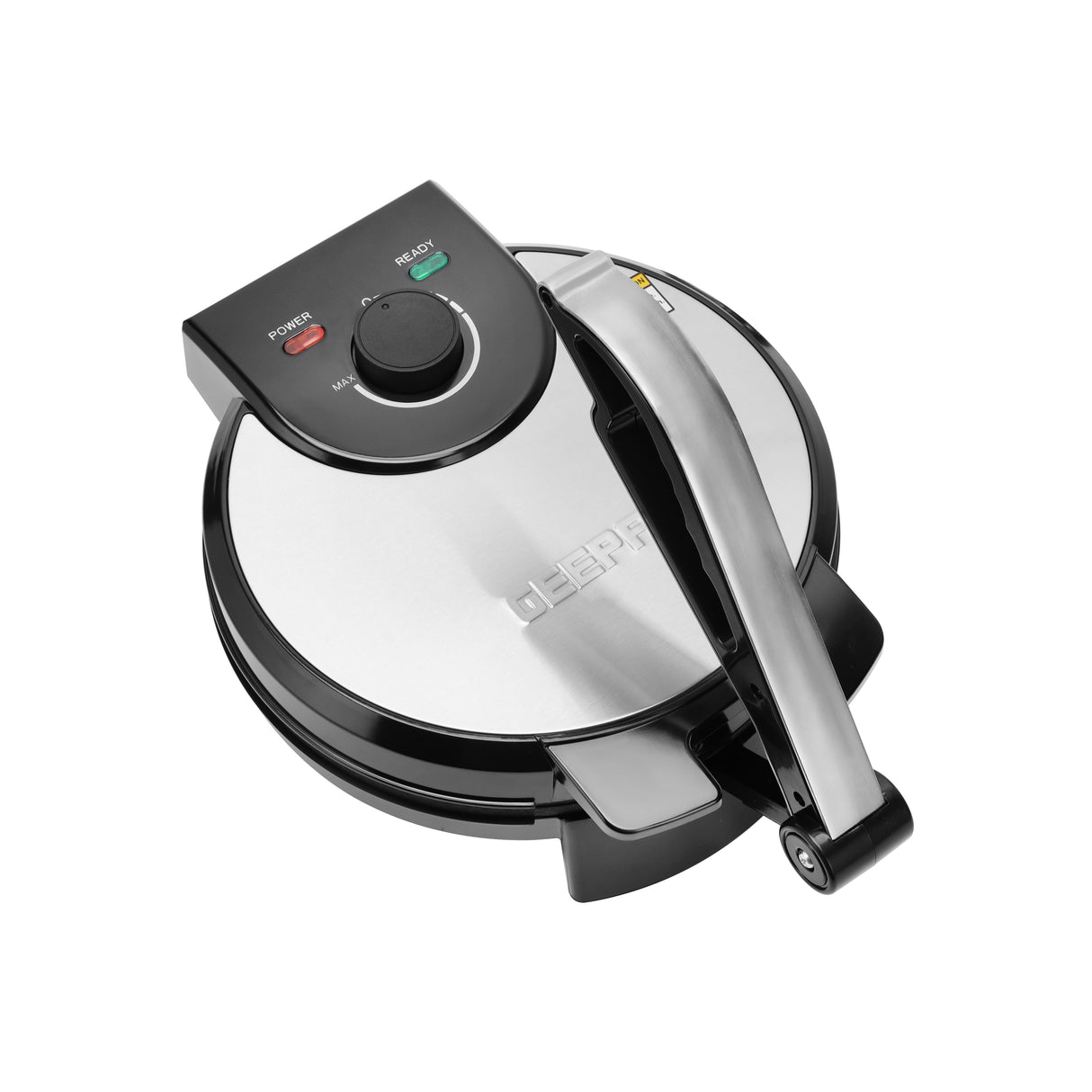 Geepas GCM6125 10 Inch Chapathi Maker | 1200W Roti Maker with Non-Stick Plates| Automatic Temperature Control | Overheat Protection | Easy to Clean | 2-Year Warranty