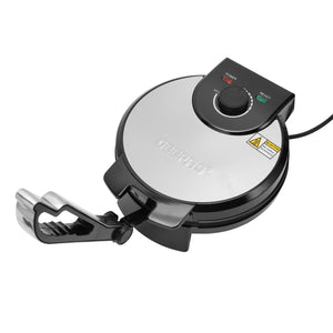 Geepas GCM6125 10 Inch Chapathi Maker | 1200W Roti Maker with Non-Stick Plates| Automatic Temperature Control | Overheat Protection | Easy to Clean | 2-Year Warranty