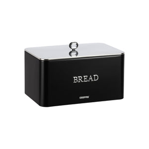 Geepas GCS63081UK-BK 13L Bread Bin | Carbon Steel Retro Kitchen Bread Box with Secure Lid | Large Capacity Countertop Storage Container|  Rust-Resistant & Easy to Clean