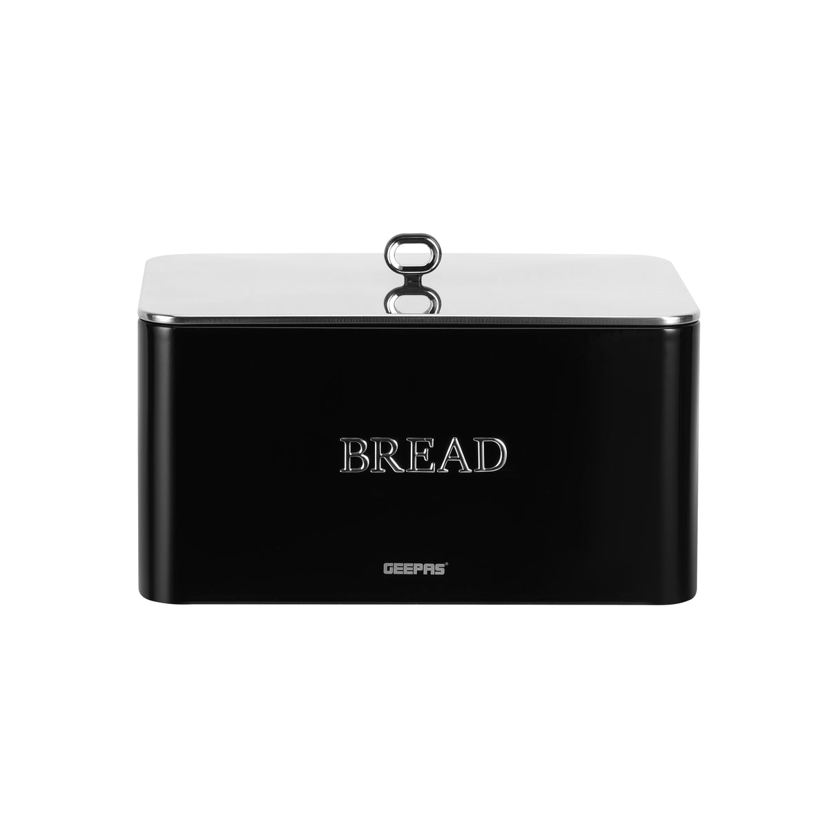 Geepas GCS63081UK-BK 13L Bread Bin | Carbon Steel Retro Kitchen Bread Box with Secure Lid | Large Capacity Countertop Storage Container|  Rust-Resistant & Easy to Clean
