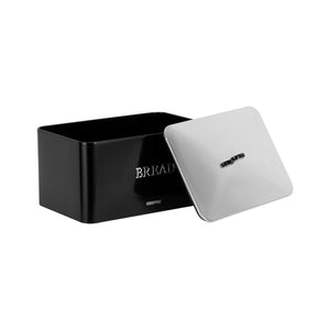 Geepas GCS63081UK-BK 13L Bread Bin | Carbon Steel Retro Kitchen Bread Box with Secure Lid | Large Capacity Countertop Storage Container|  Rust-Resistant & Easy to Clean