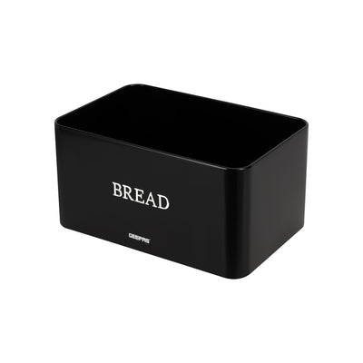 Geepas GCS63081UK-BK 13L Bread Bin | Carbon Steel Retro Kitchen Bread Box with Secure Lid | Large Capacity Countertop Storage Container|  Rust-Resistant & Easy to Clean