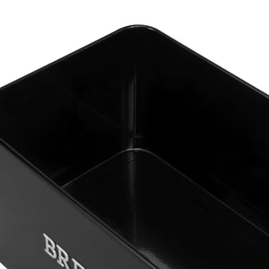 Geepas GCS63081UK-BK 13L Bread Bin | Carbon Steel Retro Kitchen Bread Box with Secure Lid | Large Capacity Countertop Storage Container|  Rust-Resistant & Easy to Clean