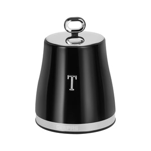 Geepas GCS63082UK-BK 3PCS Kitchen Canisters Set | Airtight Carbon Steel Storage Jars | Silicone Seal | Stainless Steel Lid | Perfect for Tea, Sugar & Coffee Storage