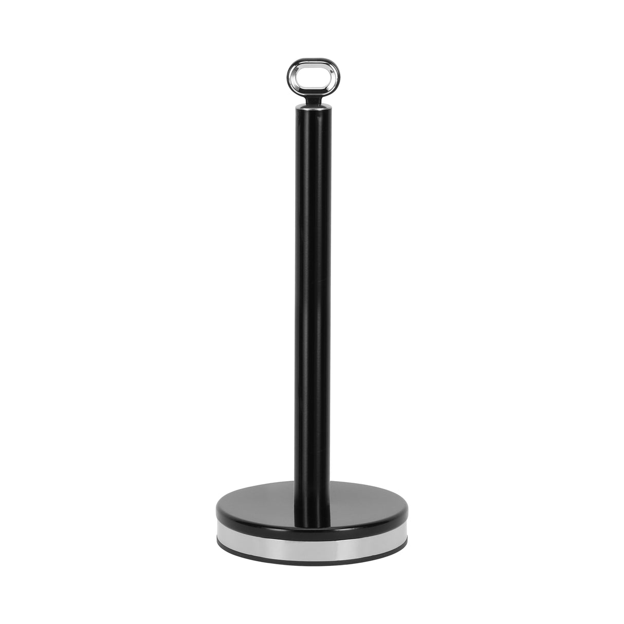 Geepas GCS63083UK-BK Mug Tree and Towel Pole | Carbon Steel Free-Standing Mug Holder & Kitchen Roll Stand | Non-Slip Base| Rust-Resistant Design for Modern Kitchens
