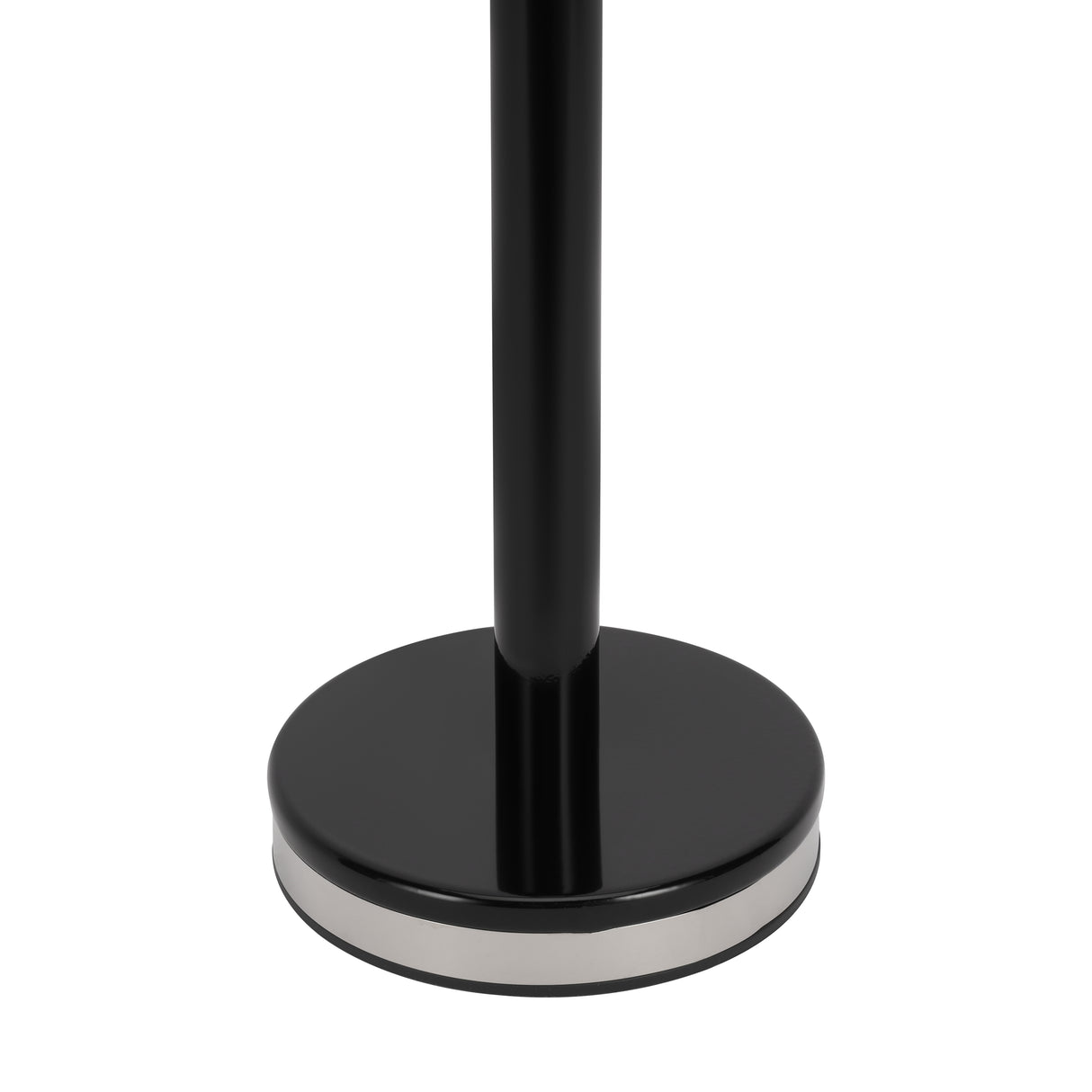 Geepas GCS63083UK-BK Mug Tree and Towel Pole | Carbon Steel Free-Standing Mug Holder & Kitchen Roll Stand | Non-Slip Base| Rust-Resistant Design for Modern Kitchens