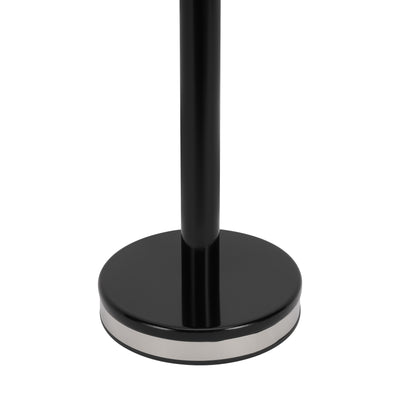 Geepas GCS63083UK-BK Mug Tree and Towel Pole | Carbon Steel Free-Standing Mug Holder & Kitchen Roll Stand | Non-Slip Base| Rust-Resistant Design for Modern Kitchens