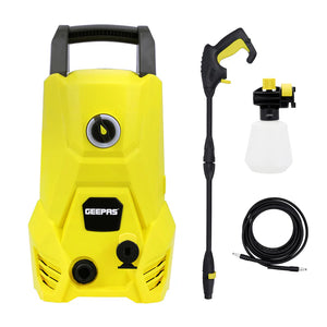 Geepas GCW19029 High Pressure Washer | 105BAR Power Washer with 2500W Motor | Ideal for Car, Bike, Patio & Home Cleaning | Compact Design | High Efficiency Performance