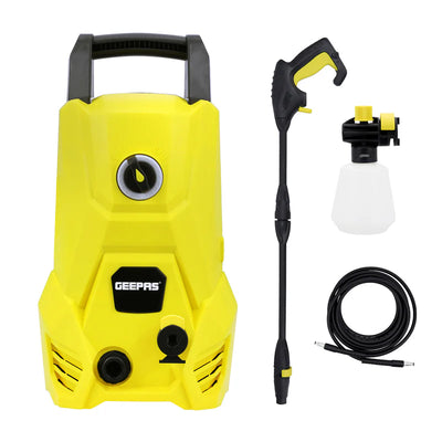 Geepas GCW19029 High Pressure Washer | 105BAR Power Washer with 2500W Motor | Ideal for Car, Bike, Patio & Home Cleaning | Compact Design | High Efficiency Performance