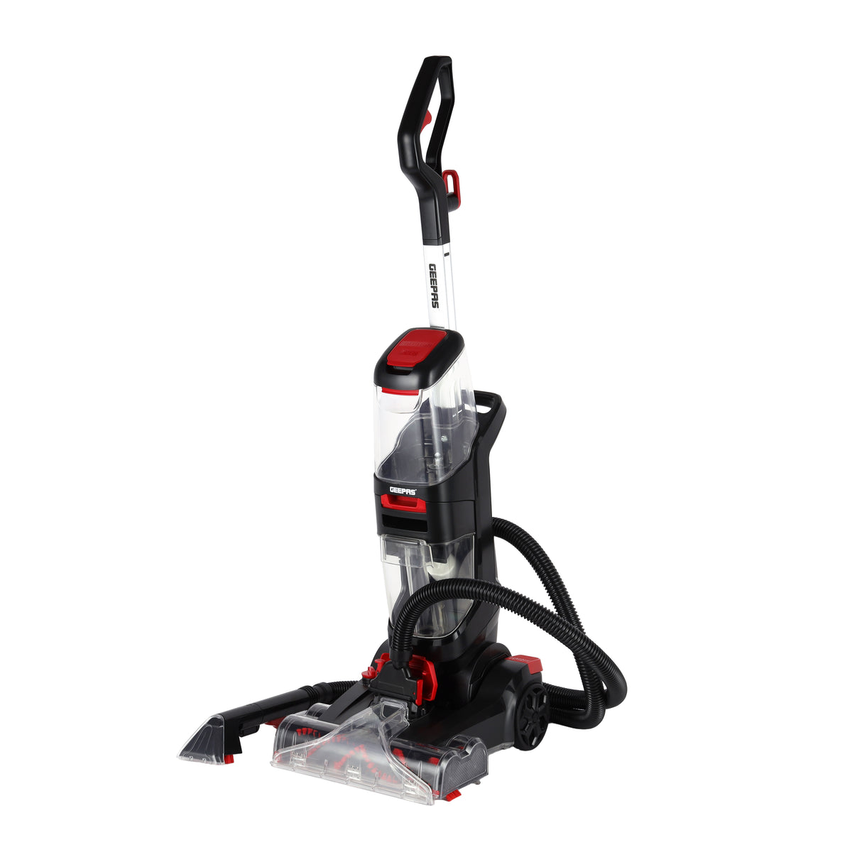 Geepas GCW19060 800W Carpet Washer | Dual Roll Brushes |Dual Tank System | 3-in-1 Wash Scrub Suction Function and Spot Cleaner Brush for Deep Carpet & Upholstery Cleaning