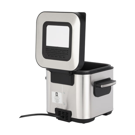 Geepas GDF36012UK 1.5L Deep Fryer with Adjustable Temperature Control | Heating Indicator Light | Cool Touch Handles | Stainless Steel Body for Crispy Fried Foods