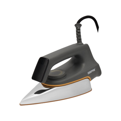 Geepas GDI23016 Ceramic Dry Iron | Adjustable Temperature Control | Non-Stick Ceramic Soleplate | Overheat Protection | Stable Heel Rest |1200W Power for Easy Ironing