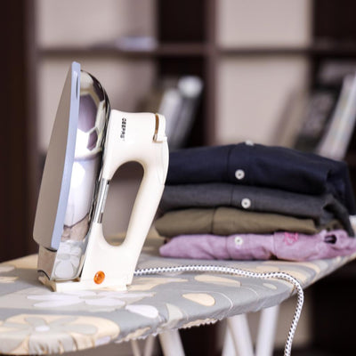 Geepas GDI7752 Automatic Heavy Weight Dry Iron | 1000-1200W Power, Non-Stick Golden Teflon Soleplate| Adjustable Temperature Control| Smooth Glide Design| 7-Year Warranty