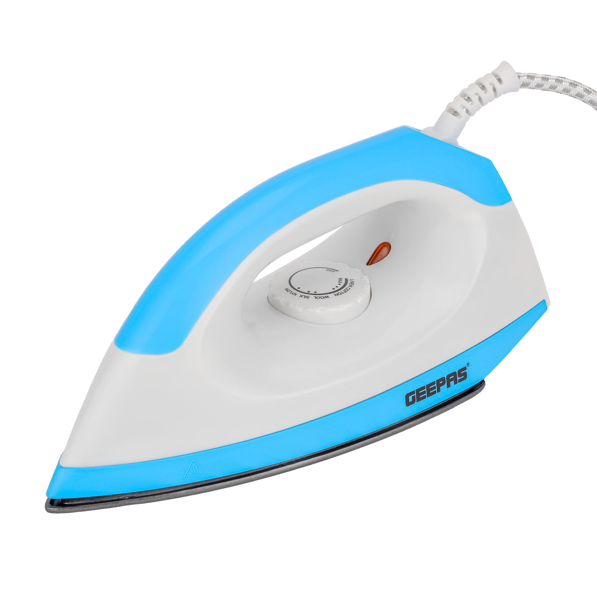 Geepas GDI7782 Dry Iron 1200W | Non-Stick Soleplate | Adjustable Temperature Control | Indicator light | Smooth wrinkle removal |Durable ABS body | 2-year warranty
