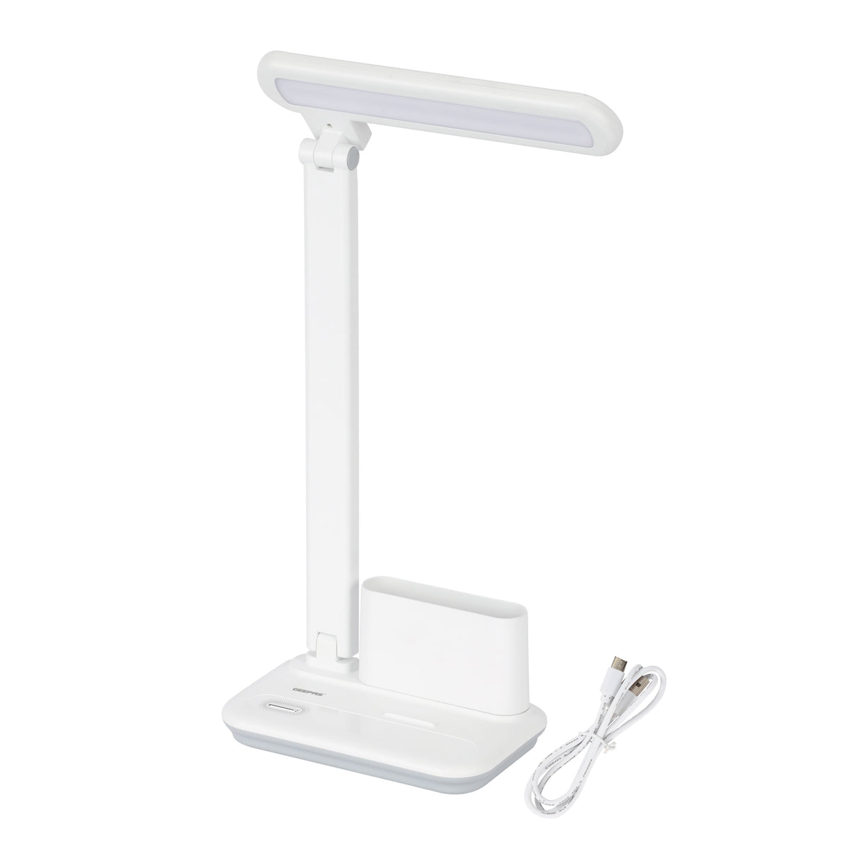 Geepas GDL53039 Rechargeable Desk Lamp | 1200mAh LED Study Lamp |Type-C Charging | 28 High-Brightness LEDs | Adjustable Lamp Head |Storage Base Design | 2-Year  Warranty