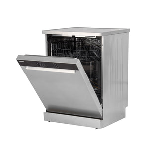 Geepas Free Standing Dishwasher GDW1354SV | 13 Place Settings, 2 Baskets, Stainless Steel Tub, 5 Wash Programs, Delay Timer, LED Display, Child Lock, 2Year Warranty