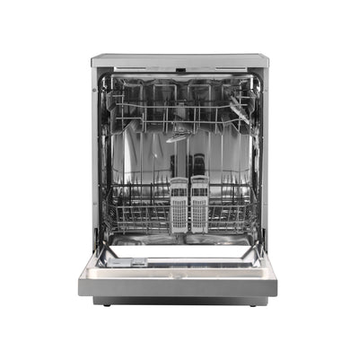 Geepas Free Standing Dishwasher GDW1354SV | 13 Place Settings, 2 Baskets, Stainless Steel Tub, 5 Wash Programs, Delay Timer, LED Display, Child Lock, 2Year Warranty