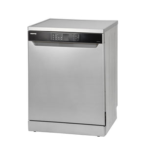 Geepas Free Standing Dishwasher GDW1464SV|13 Place Settings, 2 Baskets, Stainless Steel Tub, 7 Programs, Quick  Wash, Delay Timer, LED Display, Child Lock, 2Year Warranty