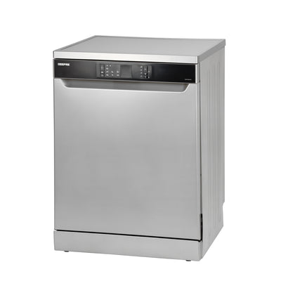 Geepas Free Standing Dishwasher GDW1464SV|13 Place Settings, 2 Baskets, Stainless Steel Tub, 7 Programs, Quick  Wash, Delay Timer, LED Display, Child Lock, 2Year Warranty