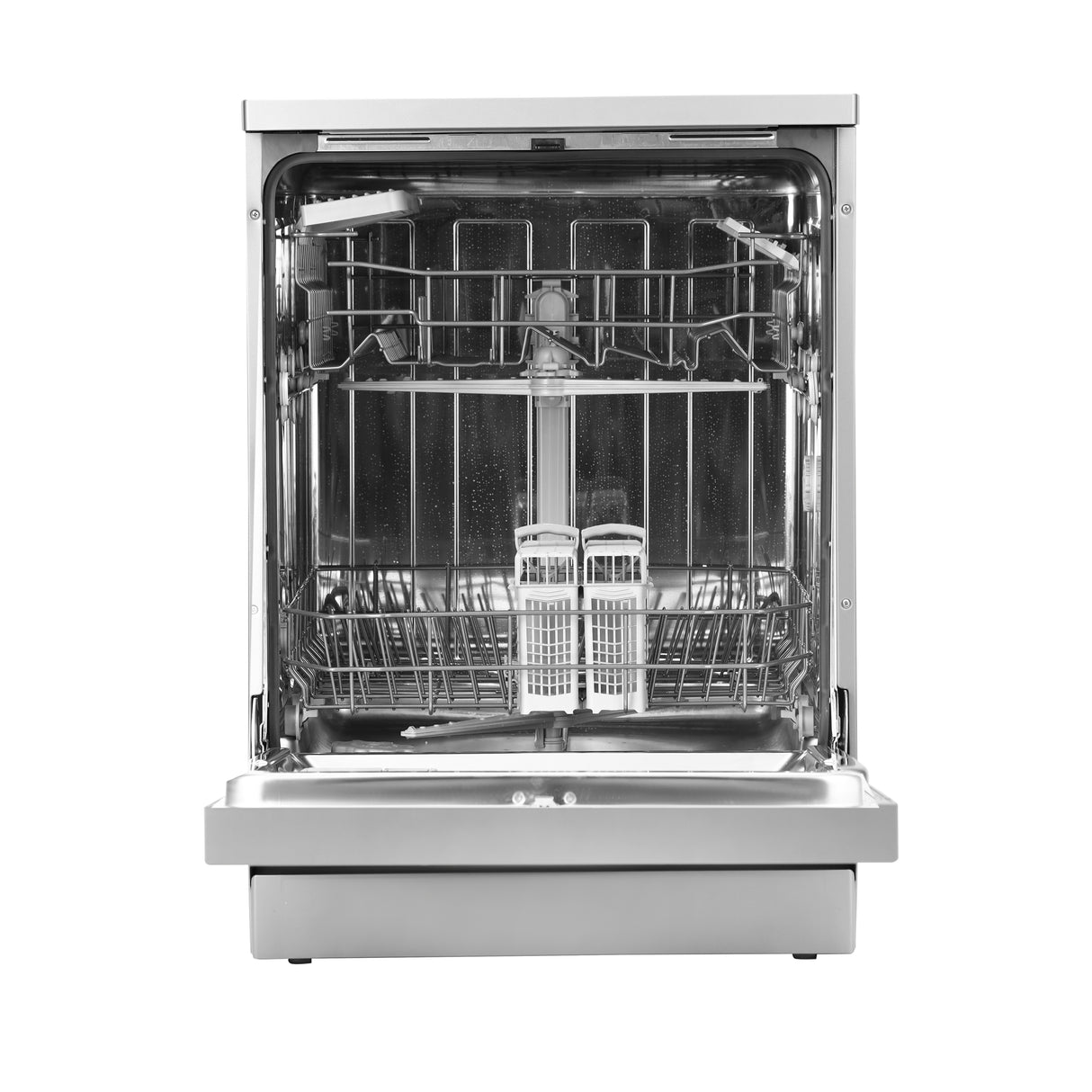 Geepas Free Standing Dishwasher GDW1464SV|13 Place Settings, 2 Baskets, Stainless Steel Tub, 7 Programs, Quick  Wash, Delay Timer, LED Display, Child Lock, 2Year Warranty