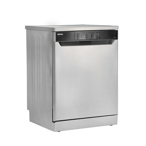 Geepas Free Standing Dishwasher GDW1584SV | 15 Place Settings, 3 Baskets, Stainless Steel Tub, 8 Programs, Delay Timer, LED Display, Child Lock, 2 Year Warranty