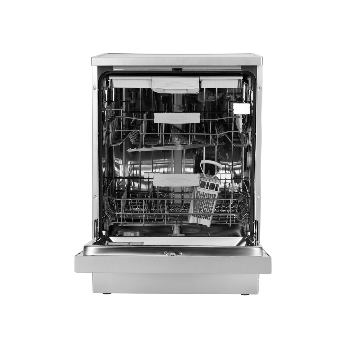 Geepas Free Standing Dishwasher GDW1584SV | 15 Place Settings, 3 Baskets, Stainless Steel Tub, 8 Programs, Delay Timer, LED Display, Child Lock, 2 Year Warranty