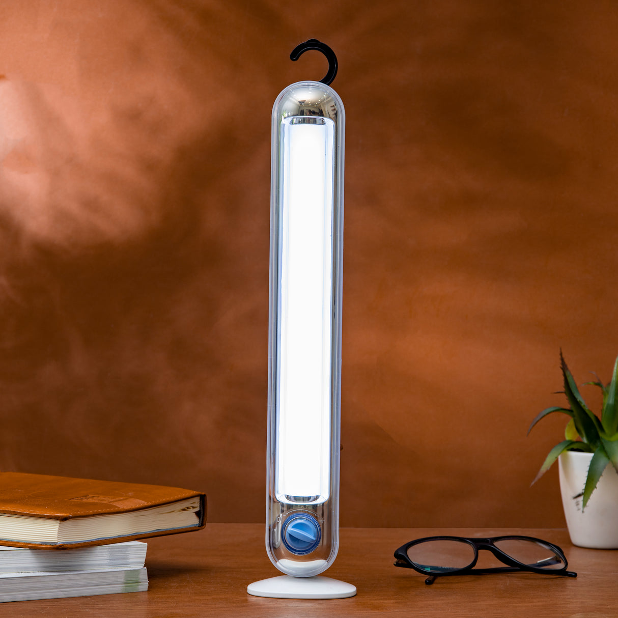 Geepas GE51035 Rechargeable LED Lantern with 30 LEDs| Light Dimmer| 15 Hours Working  Folding Hook & Detachable Stand | Portable Emergency Lighting | 2 Years warranty