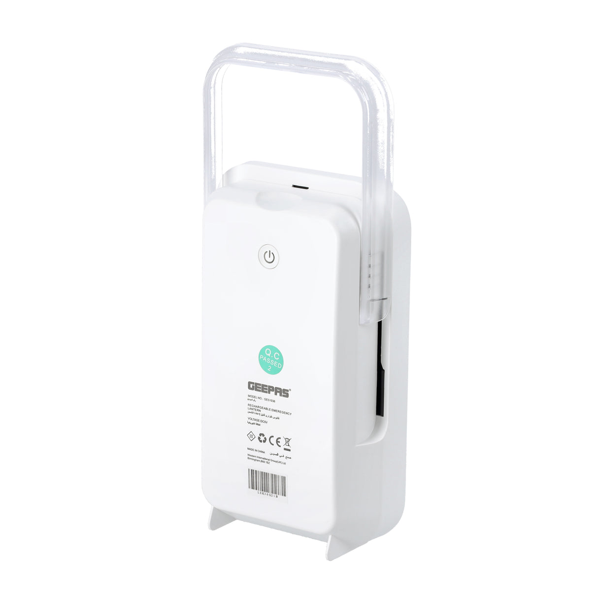 Geepas GE51036 Ultra-Bright Rechargeable Emergency Lantern | 122 High Power LEDs| 4800mAh Lithium Battery| USB Mobile Charging| Up to 8 Hours Runtime| 2 Years Warranty