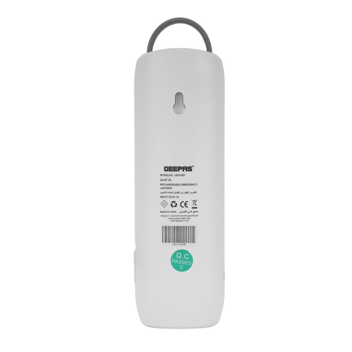 Geepas GE51037 Rechargeable Emergency Lantern | 30 LED Lights | 1200mAh Lithium Battery | USB Charging | Full Charge Indicator | Perfect  for Home & Outdoor Use