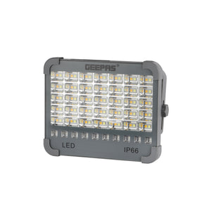 Geepas GE51069 Rechargeable Solar Light | 90 SMD LEDs | Dual USB & Solar Charging| 4800mAh Battery| IP66 Waterproof Design & Multi-Mode Bright Lighting for Outdoor Use