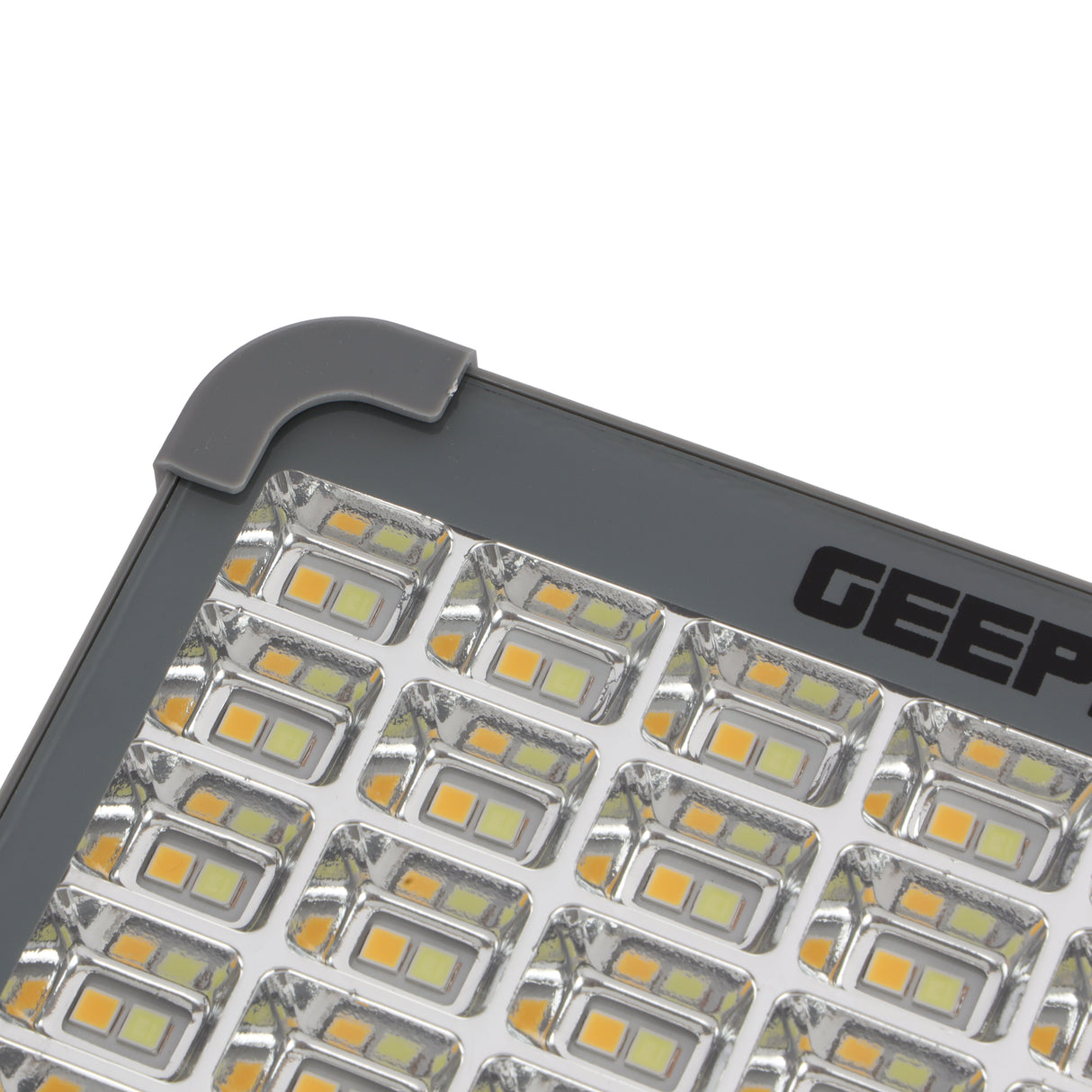 Geepas GE51069 Rechargeable Solar Light | 90 SMD LEDs | Dual USB & Solar Charging| 4800mAh Battery| IP66 Waterproof Design & Multi-Mode Bright Lighting for Outdoor Use
