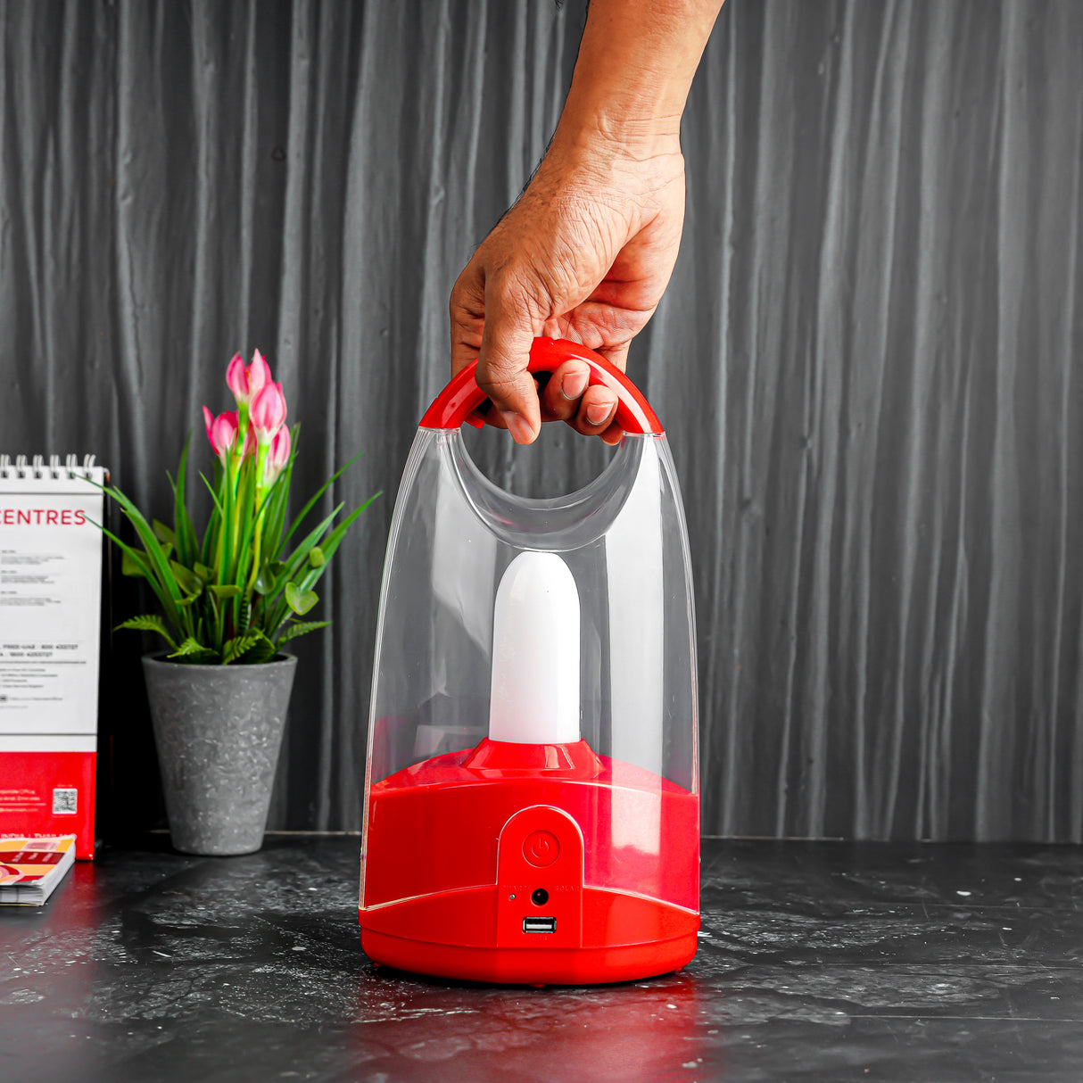 Geepas GE53012 Rechargeable Emergency Lantern |72 High-Bright LEDs| 360° Area Lighting| USB Mobile Charging & Solar Input | Camping & Emergencies | 2 Years Warranty