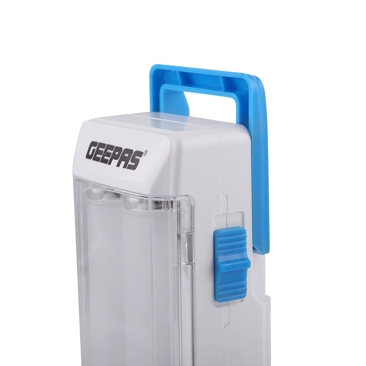 Geepas GE53013 Rechargeable Emergency Lantern |18 SMD LEDs| 4V 1200mAh Lead-Acid Battery|4 Hours Runtime| Dual-Tube Bright Light| DC 5V Input| Reliable Emergency Lighting