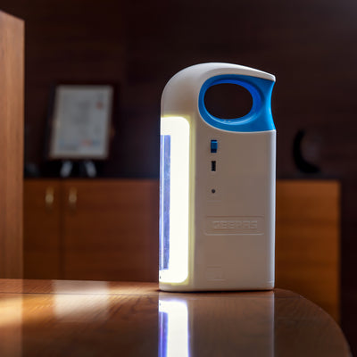 Geepas GE53028 High Brightness Rechargeable Emergency Lantern | 60 High Bright LEDs|  6V Lead-Acid Battery| USB Mobile Charging & Unbreakable PC Glass|  2 years warranty