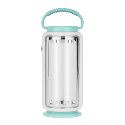 Geepas LED Emergency Lantern with Solar Panel GE53029 |52 LEDs, 360° Light, 5Hours Backup |Energy Efficient, Portable, Lightweight Design | Blue & White, 2 Years Warranty